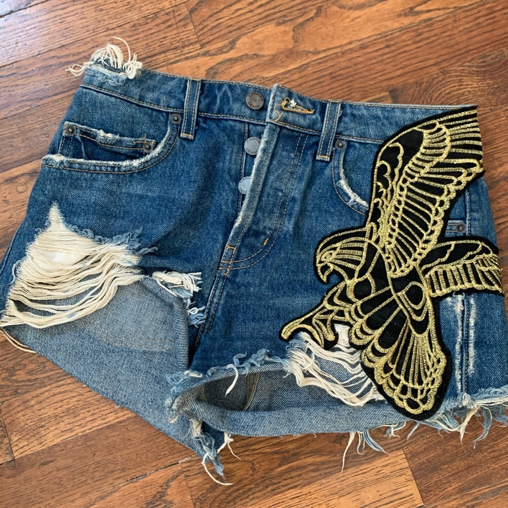 Carmar Jean Shorts with embroidery
